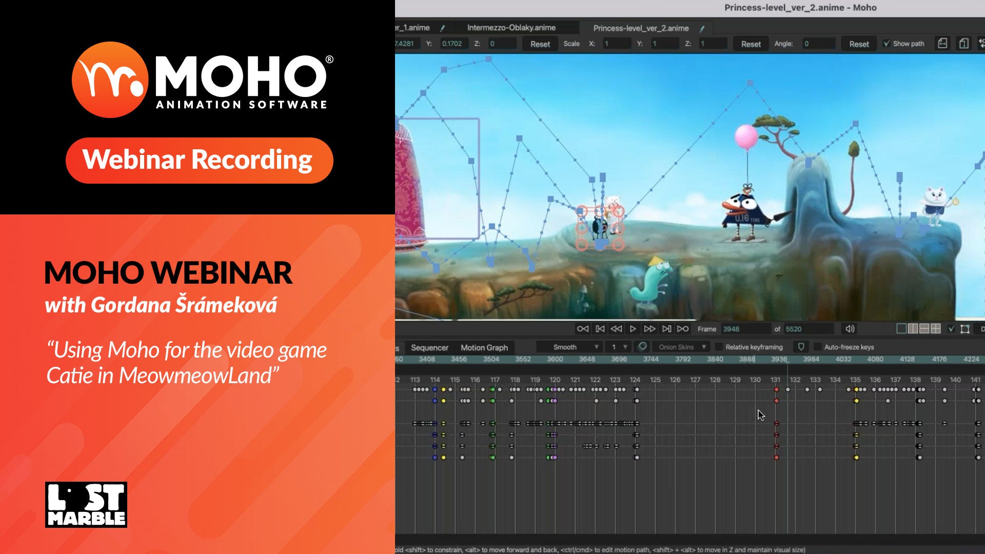 Webinar recording: Using Moho for the video game Catie in MeowmeowLand with Gordana Sramekova