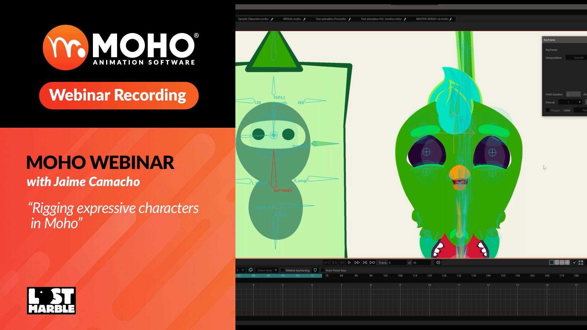 Webinar recording: Rigging expressive characters in Moho with Jaime Camacho