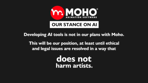 Moho Animation Software's stance on AI