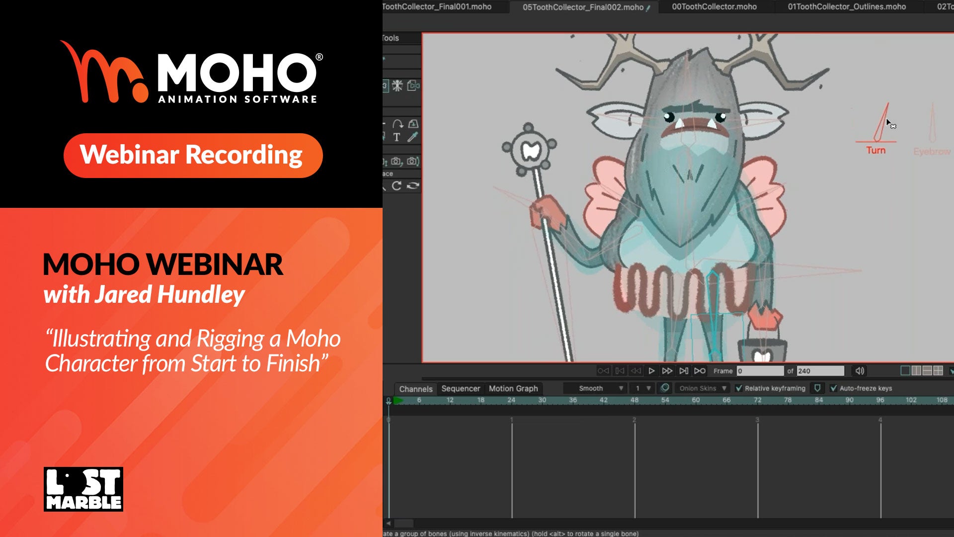 Webinar recording: Illustrating and Rigging a Moho Character from Start to Finish with Jared Hundley
