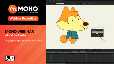 WEBINAR Recording – 'Rigging a simple full body turn in Moho' with Víctor Paredes