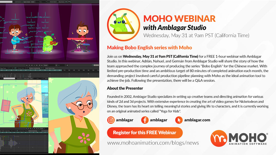 WEBINAR - Making Bobo English series with Moho presented by Amblagar Studio