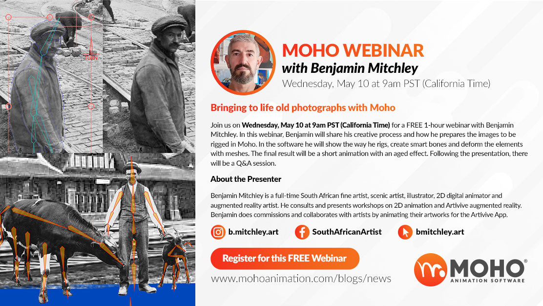 WEBINAR – Bringing to life old photographs with Moho with Benjamin Mitchley
