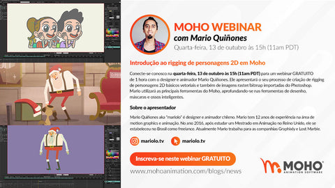 Webinar (Portuguese) - Introdução ao rigging de personagens 2D em Moho com Mario Quiñones