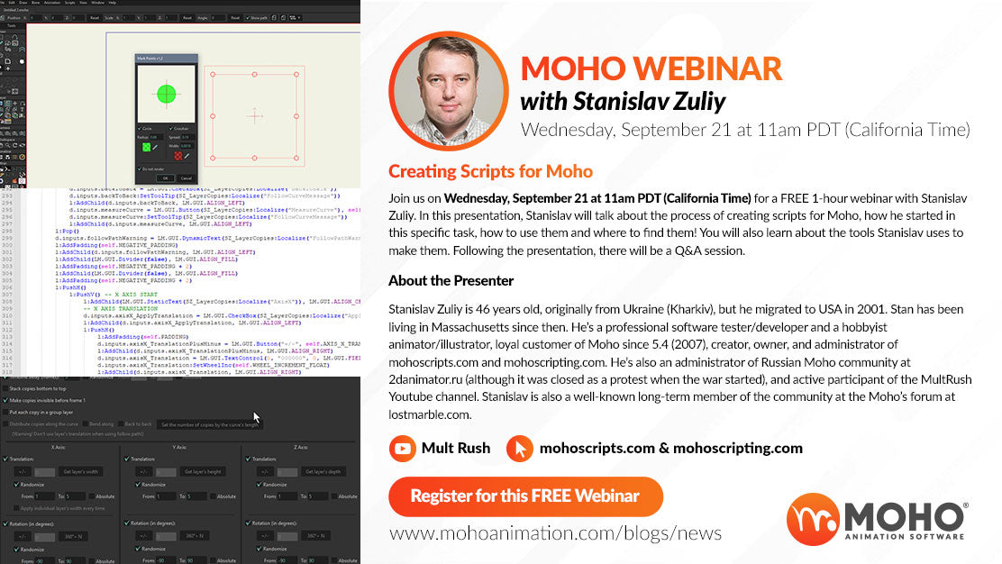 Webinar – Creating Scripts for Moho with Stanislav Zuliy