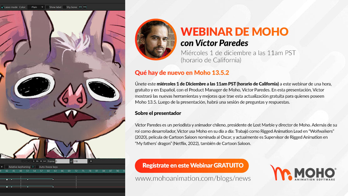 Webinar – Qué hay de nuevo en Moho 13.5.2 con Victor Paredes